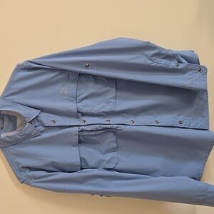 L.L. Bean Mens L Fishing Hiking Outdoor Ventilated Long Sleeve Button Shirt NWOT